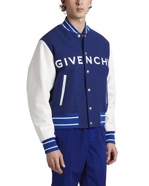 givenchy wool and leather varsity jacket|givenchy varsity jacket men's.